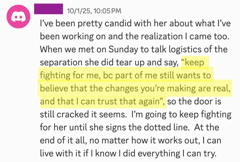 Keep fighting for me.