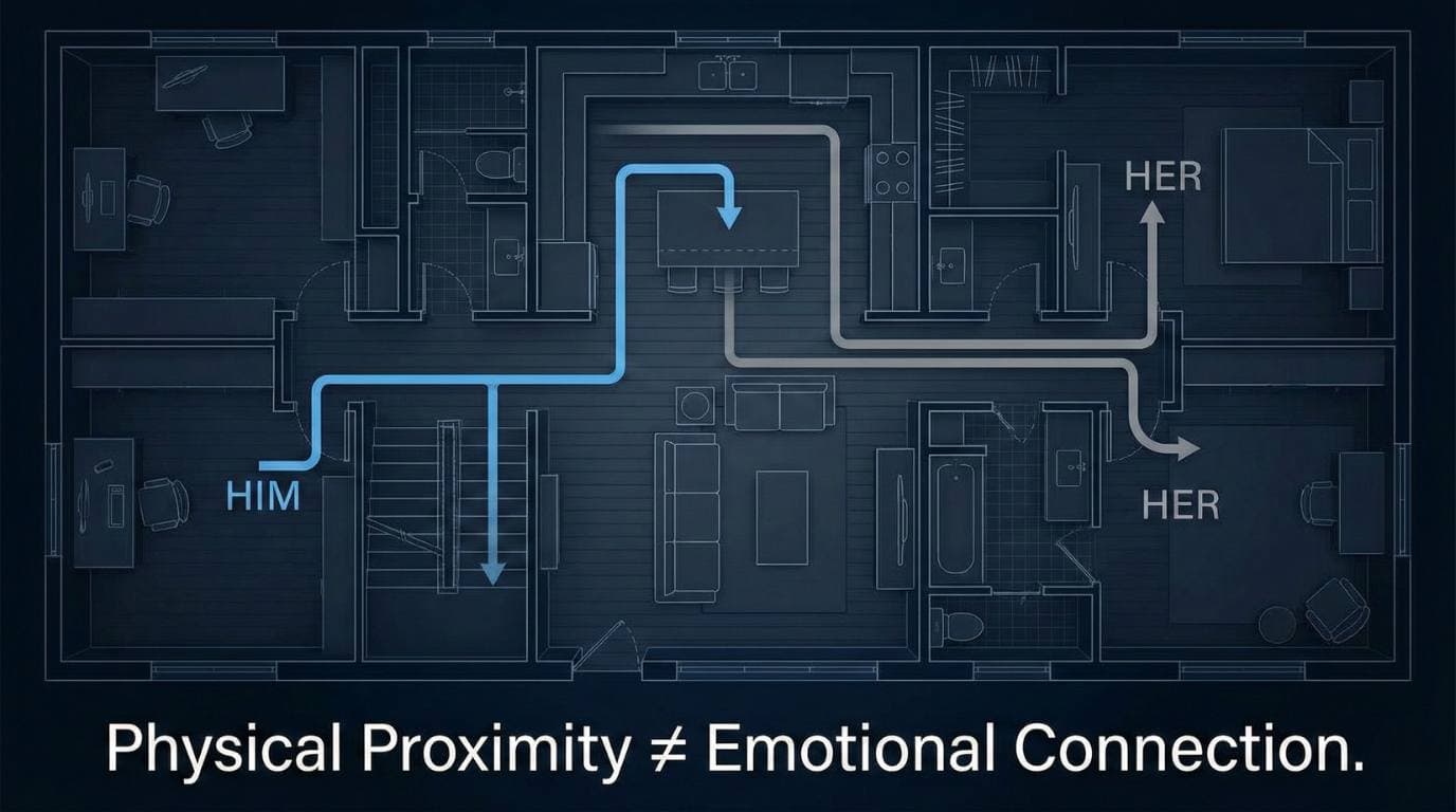 Physical proximity without emotional connection