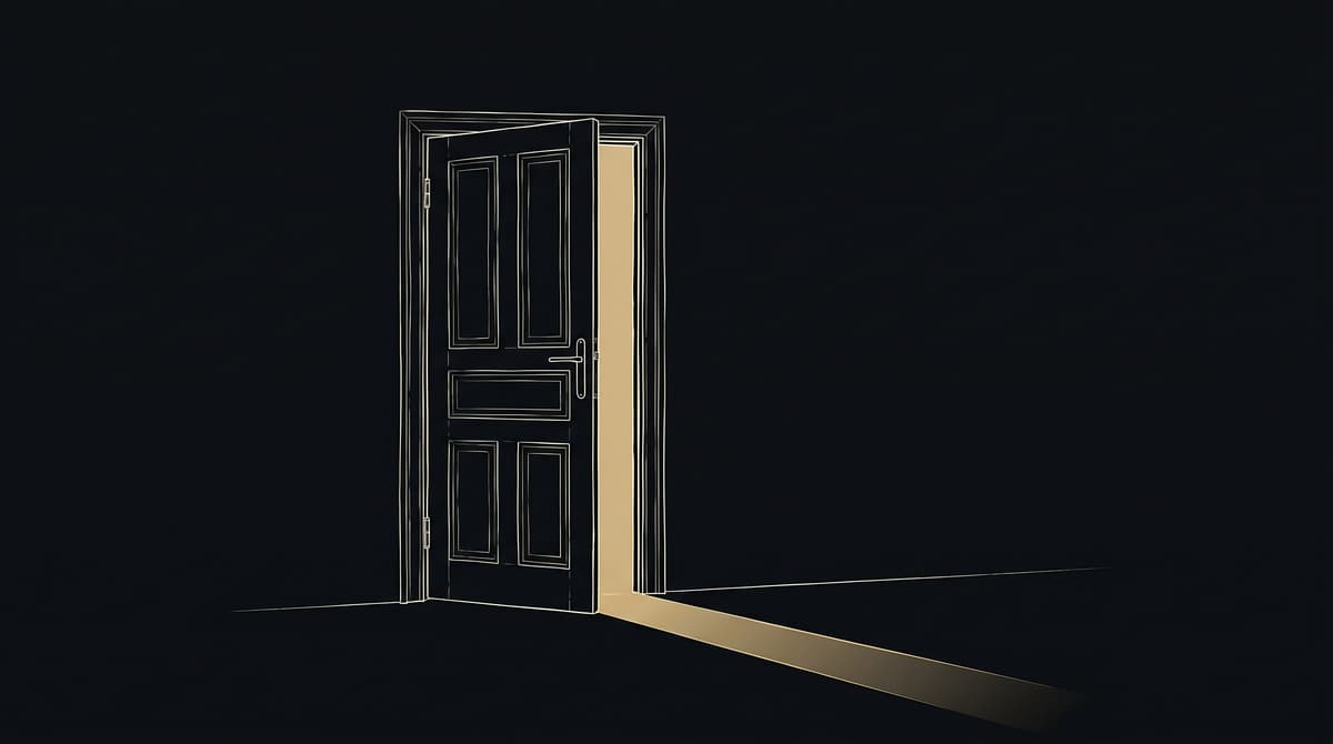 The Re-Contact Protocol — opening illustration of a door